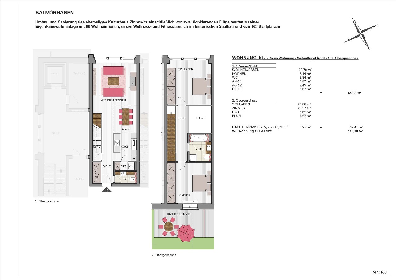 Grundriss schematisch Wohnung KHZ 3